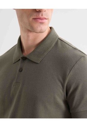 Polo Para Hombre Cuello Tejido Sin Bolsillo Color Verde Marca Seven Seven #45110911