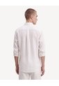 Camisa Rústica Corte Recto  Para Hombre Marfil Seven Seven de Seven Seven