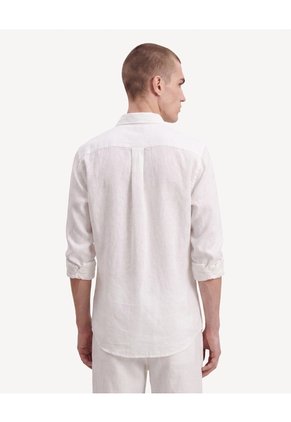 Camisa Rústica Corte Recto  Para Hombre Marfil Seven Seven