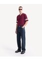 Camiseta Cuello V Bordada  Para Hombre Vino Seven Seven de Seven Seven