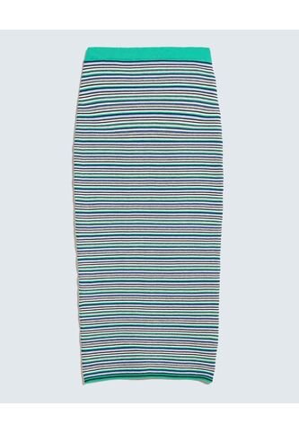 Falda Midi Tejida  Para Mujer Verde Seven Seven Seven Seven