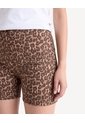 Short Tiro Alto Con Pinzas  Para Mujer Café Seven Seven de Seven Seven