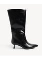 Bota Punta Fina  Para Mujer Negro Seven Seven de Seven Seven