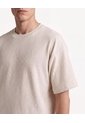 Camiseta Texturizada Relax  Para Hombre Taupe Seven Seven de Seven Seven