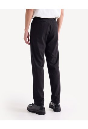 Pantalón Sastre Recto  Para Hombre Negro Seven Seven