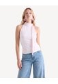 Camiseta Halter Con Corbata  Para Mujer Rosa Seven Seven de Seven Seven