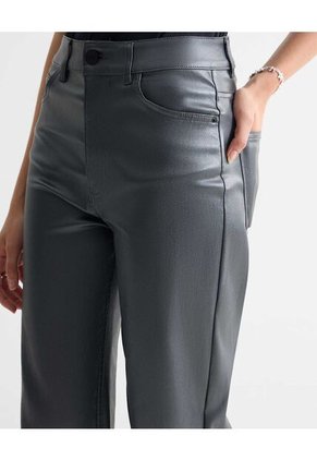 Jean Wide Leg En Tono Gris Plomo  Para Mujer Plata Seven Seven