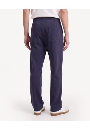 Pantalón Straight Encauchado  Para Hombre Azul Seven Seven