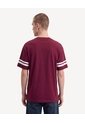 Camiseta Cuello V Bordada  Para Hombre Vino Seven Seven de Seven Seven