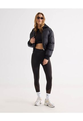 Crop Top Manga Larga  Para Mujer Negro Seven Seven