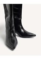 Bota Punta Fina  Para Mujer Negro Seven Seven de Seven Seven