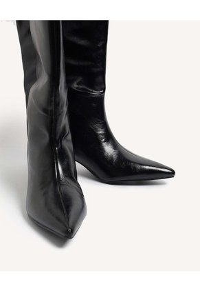 Bota Punta Fina Para Mujer Negro Seven Seven