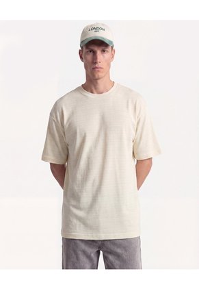 Camiseta Texturizada Relaxed  Para Hombre Arena Seven Seven