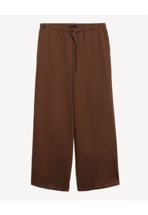 Pantalón Cintura Ajustable Para Mujer Café Seven Seven