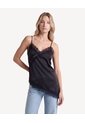 Blusa Lencera Encaje Irregular  Para Mujer Negro Seven Seven de Seven Seven