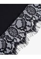 Falda Maxi Satinada Encaje  Para Mujer Negro Seven Seven de Seven Seven