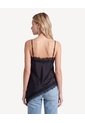 Blusa Lencera Encaje Irregular  Para Mujer Negro Seven Seven de Seven Seven