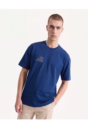 Camiseta Jersey Screen  Para Hombre Azul Seven Seven