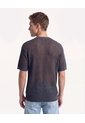 Camiseta Malla Efecto Lavado  Para Hombre Gris Seven Seven de Seven Seven