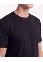 Camiseta Textura Piqué  Para Hombre Negro Seven Seven de Seven Seven