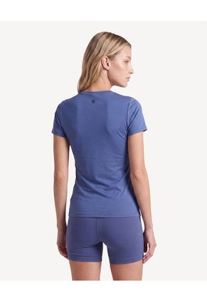 Camiseta Texturizada Sport Para Mujer Azul Seven Seven