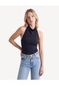 Camiseta Halter Con Escote  Para Mujer Negro Seven Seven de Seven Seven