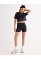 Short Biker Con Bolsillos  Para Mujer Negro Seven Seven de Seven Seven
