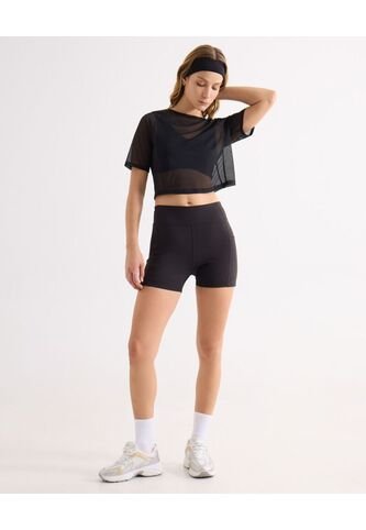 Short Biker Con Bolsillos  Para Mujer Negro Seven Seven Seven Seven