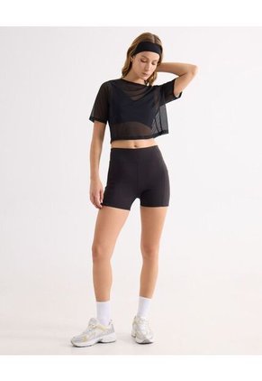 Short Biker Con Bolsillos Para Mujer Negro Seven Seven