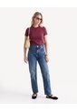 Camiseta Básica Tejido  Para Mujer Vino Seven Seven de Seven Seven