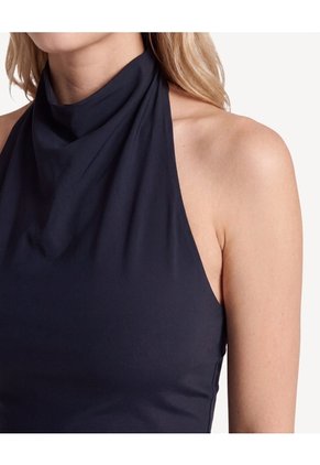 Camiseta Halter Con Escote  Para Mujer Negro Seven Seven