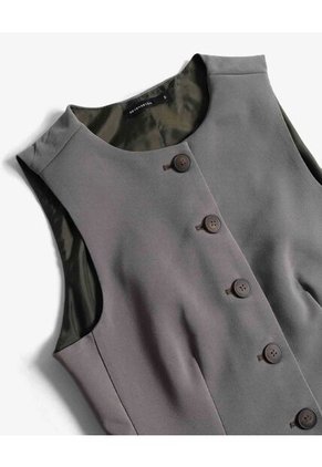 Chaleco Sastrero  Para Mujer Gris Seven Seven