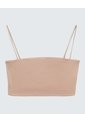 Crop Top Escote Cuadrado  Para Mujer Taupe Seven Seven de Seven Seven