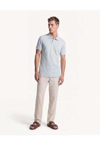 Polo Cuello Sport Piqué  Para Hombre Gris Seven Seven