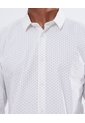 Camisa Cuello Gales Estampado De Lunares  Para Hombre Crema Seven Seven de Seven Seven