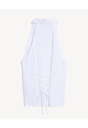 Blusa Halter Con Escote Para Mujer Crudo Seven Seven