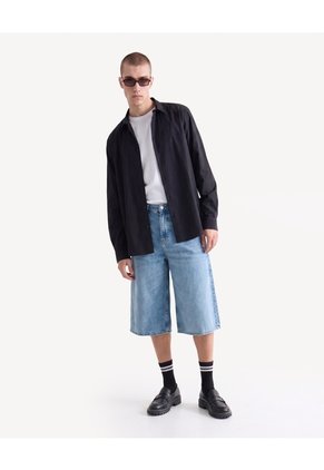 Jort Denim Tono Medio  Para Mujer Azul Seven Seven