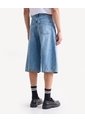 Jort Denim Tono Medio  Para Mujer Azul Seven Seven de Seven Seven