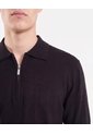 Polo Tricot Cierre Frontal  Para Hombre Negro Seven Seven de Seven Seven