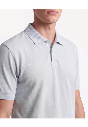 Polo Cuello Sport Piqué Para Hombre Gris Seven Seven