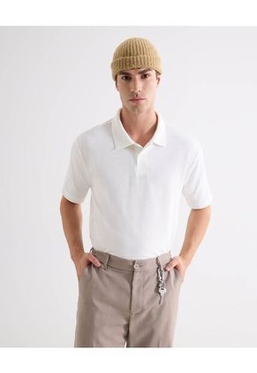 Polo Para Hombre Cuello Maquina Sin Bolsillo Color Marfil Marca Seven Seven #45110944