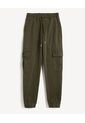 Jogger Cargo Con Bolsillos  Para Hombre Verde Seven Seven de Seven Seven