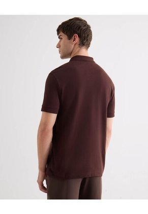 Polo Para Hombre Cuello Tejido Sin Bolsillo Color Vino Marca Seven Seven #45110936