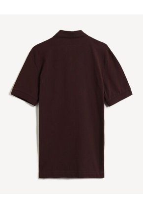 Polo Para Hombre Cuello Tejido Sin Bolsillo Color Vino Marca Seven Seven #45110936