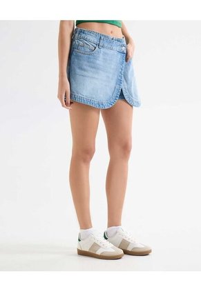 Falda Para Mujer Corto Color Azul Marca Seven Seven #28140920