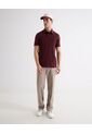Polo Para Hombre Cuello Maquina Sin Bolsillo Color Vino Marca Seven Seven #45110940 de Seven Seven