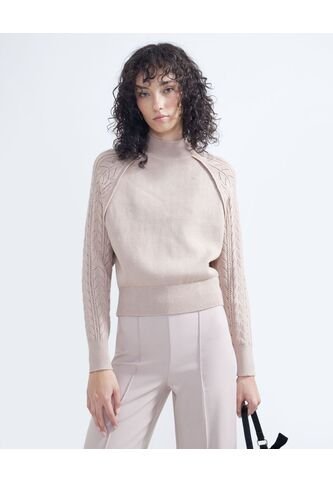 Saco Para Mujer Cuello Alto O Cuello Tortuga Color Cafe  Marca Seven Seven #28330644 Seven Seven