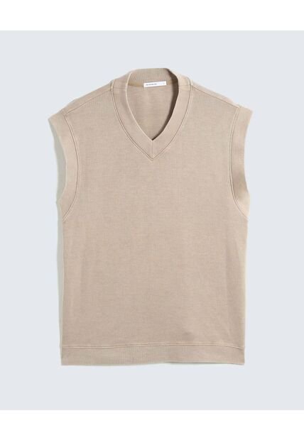 Camiseta Para Hombre Manga Sisa Cuello V Color Arena Marca Seven Seven #45092646