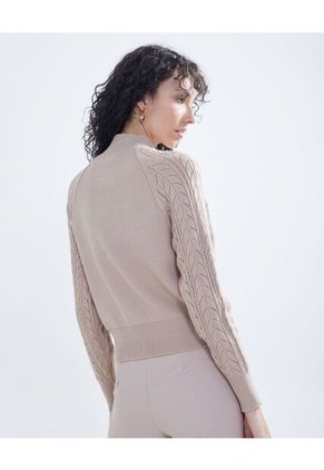 Saco Para Mujer Cuello Alto O Cuello Tortuga Color Cafe  Marca Seven Seven #28330644