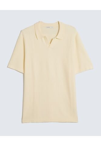 Polo Para Hombre Cuello Tejido Sin Bolsillo Color Beige Marca Seven Seven #45110894 Seven Seven